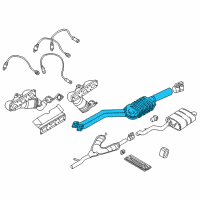 OEM BMW 525i Front Silencer Diagram - 18-10-7-504-978