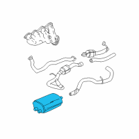 OEM 2004 GMC Sierra 1500 Muffler Asm-Exhaust (W/ Exhaust & T/Pipe & 3W Diagram - 15798949