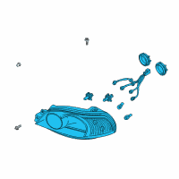 OEM 2005 Kia Sedona Passenger Side Headlight Diagram - 0K52Y51030A