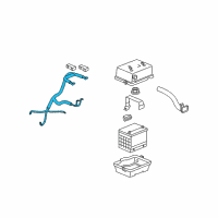 OEM 2010 Hummer H3T Cable, Battery Positive & Negative Diagram - 20847228