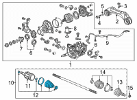 OEM 2022 Honda CR-V Boot Set, Inboard (Gkn) Diagram - 42017-T1G-E01