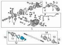 OEM Honda CR-V Boot Set, Inboard (Gkn) Diagram - 42017-T1G-E01