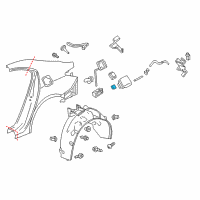 OEM 2022 Honda Odyssey Spring, Fuel Lid Open Diagram - 74494-TZ3-A00