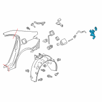 OEM 2019 Acura TLX Actuator Assembly, Fuel Diagram - 74700-TZ3-A01