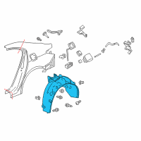 OEM 2016 Acura TLX Fender Assembly Right, Rear Diagram - 74550-TZ3-A00