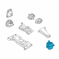 OEM BMW M6 Gran Coupe Engine Mount Left Diagram - 22-11-6-777-373