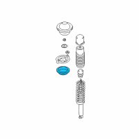 OEM 2000 Hyundai Sonata Rear Spring Pad, Upper Diagram - 55341-38000