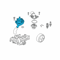 OEM Ford Explorer Sport Thermostat Housing Diagram - 2L5Z-8592-BB