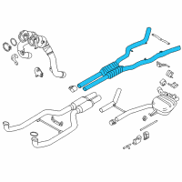 OEM 2014 BMW 550i GT Center Muffler Diagram - 18-30-7-646-959