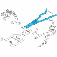 OEM 2014 BMW 550i GT xDrive Center Muffler Diagram - 18-30-7-646-959