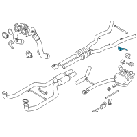 OEM BMW 550i GT Bracket For Rear Silencer, Left Diagram - 18-20-7-585-348
