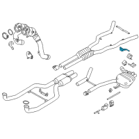 OEM 2013 BMW ActiveHybrid 7 Bracket For Rear Silencer, Left Diagram - 18-20-7-585-348