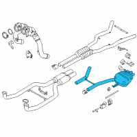 OEM 2010 BMW 550i GT Rear Silencer, Left, With Exhaust Flap Diagram - 18-30-7-646-953