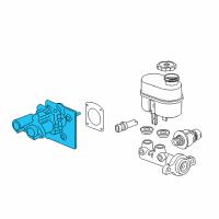 OEM GMC Sierra 2500 HD Booster Assembly Diagram - 19371365