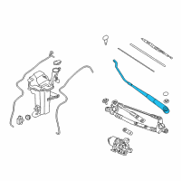 OEM Kia Rio Windshield Wiper Arm Assembly Diagram - 98311H9000