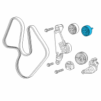 OEM Jeep Wrangler JK Pulley-Idler Diagram - 4627039AA