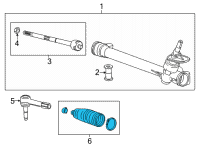 OEM Chevrolet Bolt EV Boot Kit-Steering Gear Diagram - 42353791