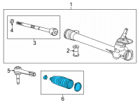 OEM 2019 Chevrolet Bolt EV Boot Kit-Steering Gear Diagram - 42353791