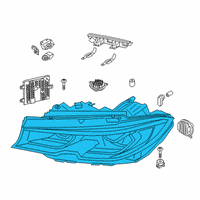 OEM 2022 BMW M340i Headlight, Led, Ahl, Left Diagram - 63-11-8-496-159