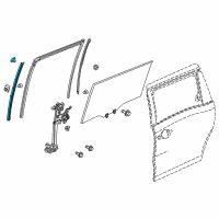 OEM 2018 Honda Odyssey Sash, L. Slide Door Center (Lower) Diagram - 72770-THR-A01