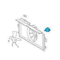 OEM 2004 Toyota Corolla Fan Motor Diagram - 16363-0D040