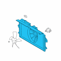 OEM 2008 Toyota Matrix Fan Shroud Diagram - 16711-0D072