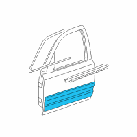 OEM Mercury Grand Marquis Body Side Molding Diagram - 8W3Z-5420878-AAPTM