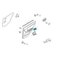 OEM Kia Spectra Rear Power Window Sub Left Switch Assembly Diagram - 935802F00087