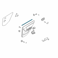 OEM 2005 Kia Spectra5 WEATHERSTRIP-Rear Door Belt Inside Diagram - 832312F000