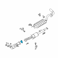 OEM 2018 Ford F-150 Converter & Pipe Gasket Diagram - JL3Z-5E241-A