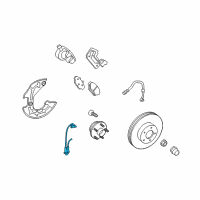 OEM 2005 Ford Mustang Front Speed Sensor Diagram - 9R3Z-2C204-A
