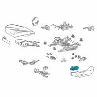 OEM 2021 Lexus LC500h Switch, Front Power Seat Diagram - 84922-11030