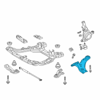 OEM 2015 Lexus RX350 Suspension Lower Control Arm Sub-Assembly Diagram - 48068-48052