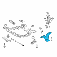 OEM 2011 Lexus RX350 Suspension Lower Control Arm Sub-Assembly Diagram - 48068-48052