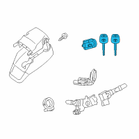 OEM 2018 Toyota Sequoia Cylinder & Keys Diagram - 69057-04090
