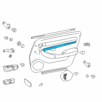 OEM 2002 Hyundai XG350 Garnish-Front Door Center Trim LH Diagram - 82334-39020-OY