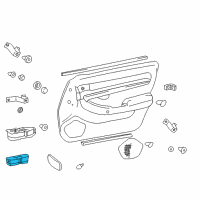 OEM Hyundai XG350 Power Window Sub-Switch Assembly Diagram - 93575-39100-OY