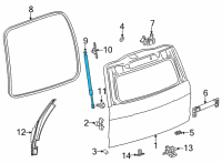 OEM 2021 Chevrolet Suburban Support Cylinder Diagram - 84827797