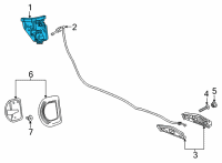 OEM 2022 Chevrolet Corvette Latch Diagram - 13540955