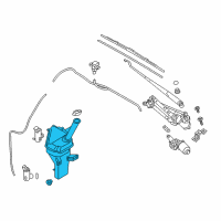 OEM 2019 Hyundai Elantra Windshield Washer Reservoir Assembly Diagram - 98620-F3500