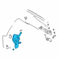 OEM 2020 Hyundai Elantra Windshield Washer Reservoir Assembly Diagram - 98620-F3500