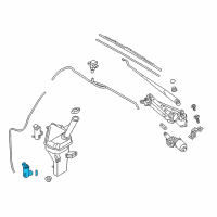 OEM Hyundai Elantra Front Windshield Washer Motor & Pump Assembly Diagram - 98510-3W000