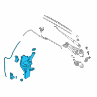 OEM 2019 Hyundai Elantra Reservoir & Pump Assembly-Washer Diagram - 98610-F3500