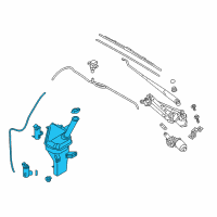 OEM 2017 Hyundai Elantra Reservoir & Pump Assembly-Washer Diagram - 98610-F2000