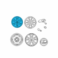 OEM 2007 Lexus IS350 Wheel, Disc Diagram - 42611-53140