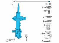 OEM 2020 Toyota Highlander Strut Diagram - 48510-8Z435