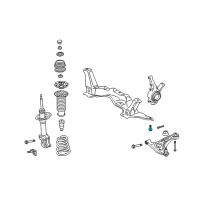 OEM 2018 Toyota Prius C Suspension Crossmember Bolt Diagram - 90119-12391