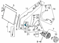 OEM 2021 Ford F-250 Super Duty AC Tube Diagram - HC3Z-19E631-B