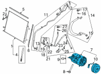 OEM Ford F-250 Super Duty Compressor Assembly Diagram - LC3Z-19703-B