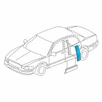 OEM 2005 Buick Park Avenue Applique Asm-Rear Side Door Window Frame Front <Use 1C Diagram - 25675191